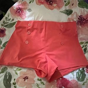 Neon pink shorts 1X